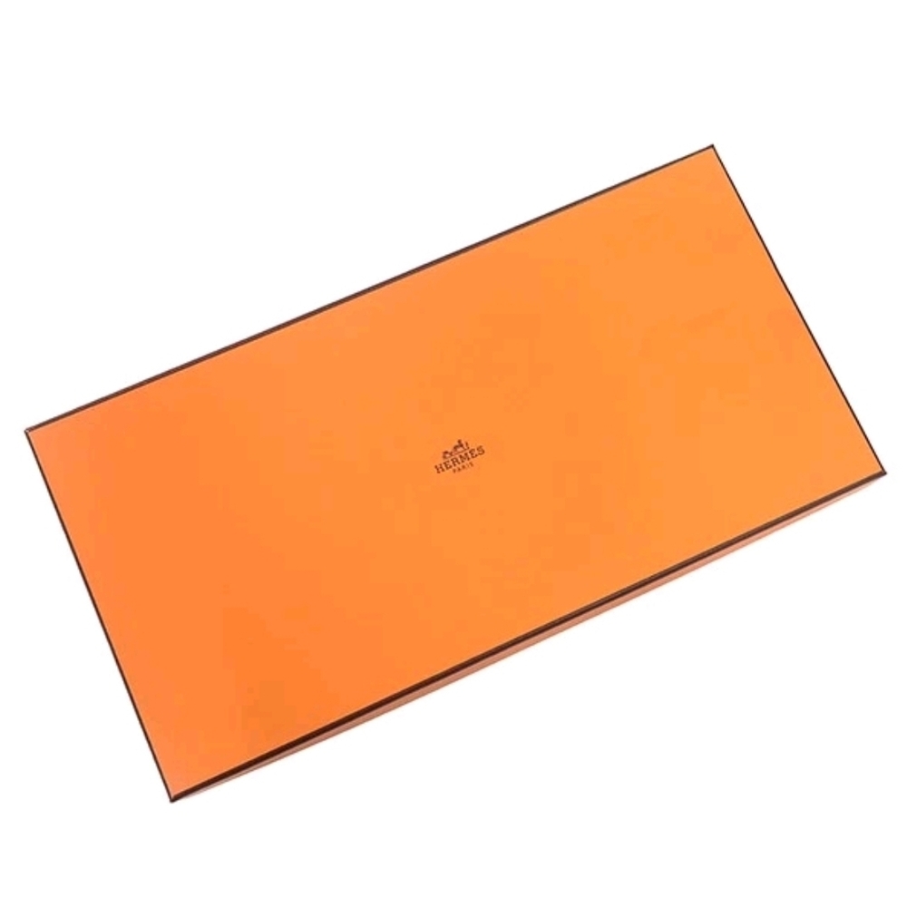 *BRAND New In Box * Hermés La Maison Cashmere Kazak Vagh Gold & Tan Wave Scarf - Picture 5 of 7
